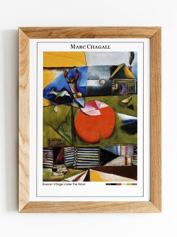 Marc Chagall Russian Village Under the Moon Poster