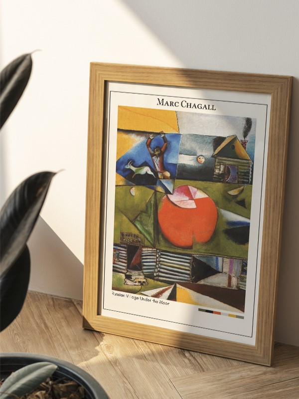 Marc Chagall Russian Village Under the Moon Poster