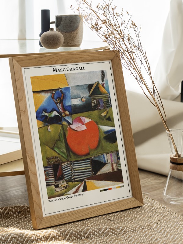 Marc Chagall Russian Village Under the Moon Poster