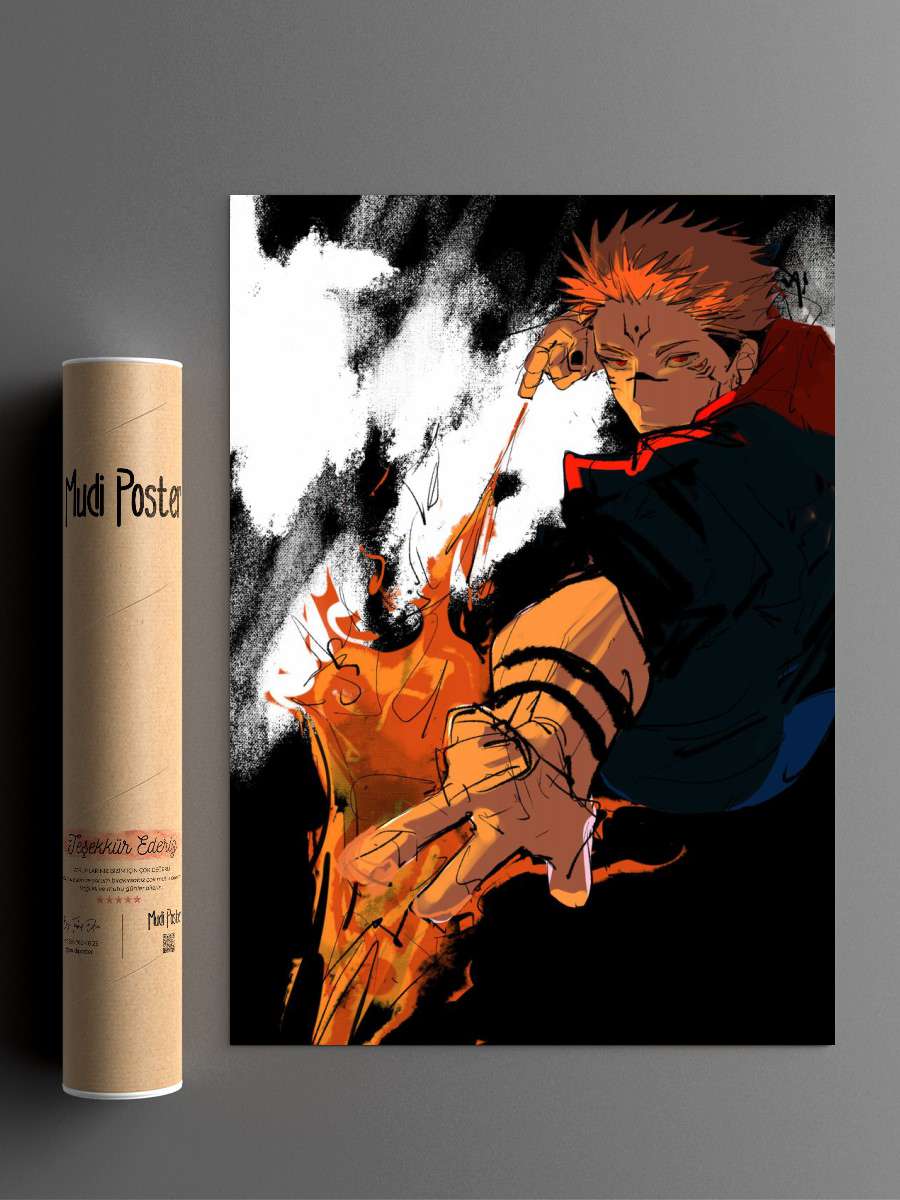 Ryomen Sukuna Anime Poster Çerçevesiz Yüksek Kalite Anime Duvar Poster