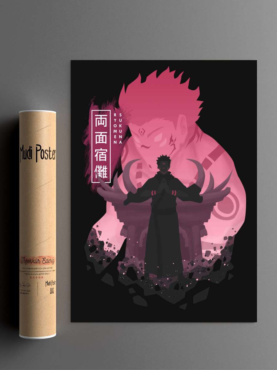 Ryomen Sukuna Anime Poster Çerçevesiz Yüksek Kalite Anime Duvar Poster