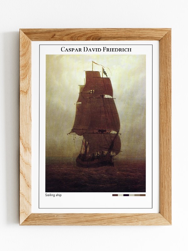 Caspar David Friedrich Sailing ship Poster
