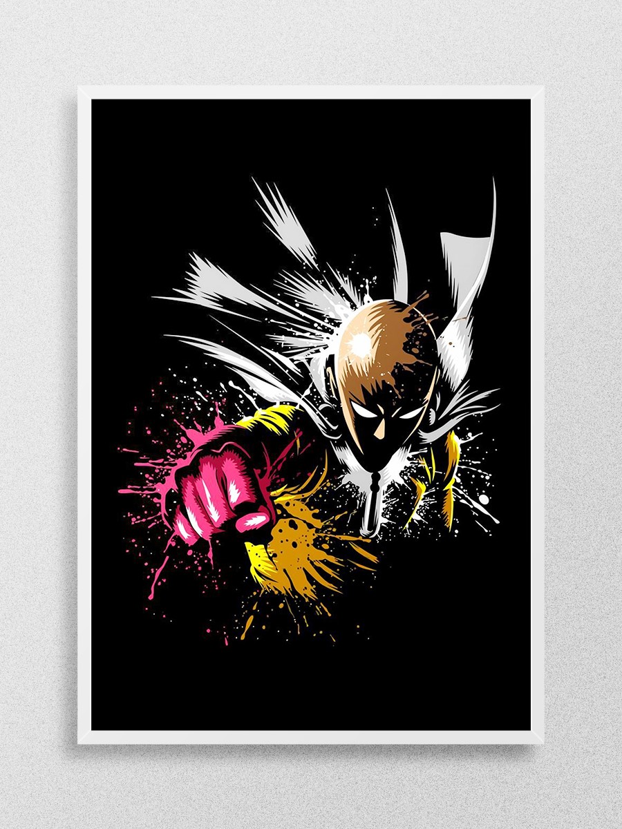 Saitama Punch Anime Poster Çerçevesiz Yüksek Kalite Anime Duvar Poster
