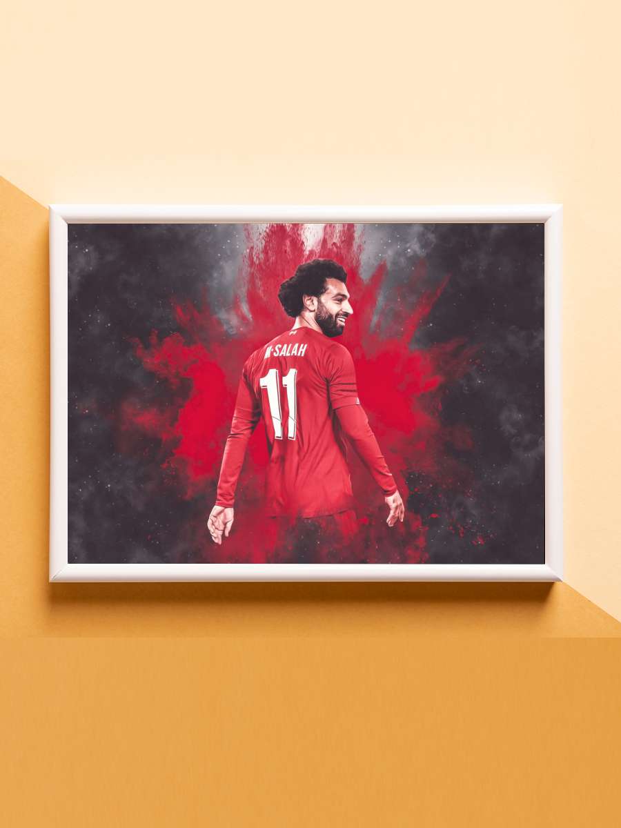 Salah Illustration Futbol Poster Çerçevesiz Yüksek Kalite Futbolcu Duvar Poster