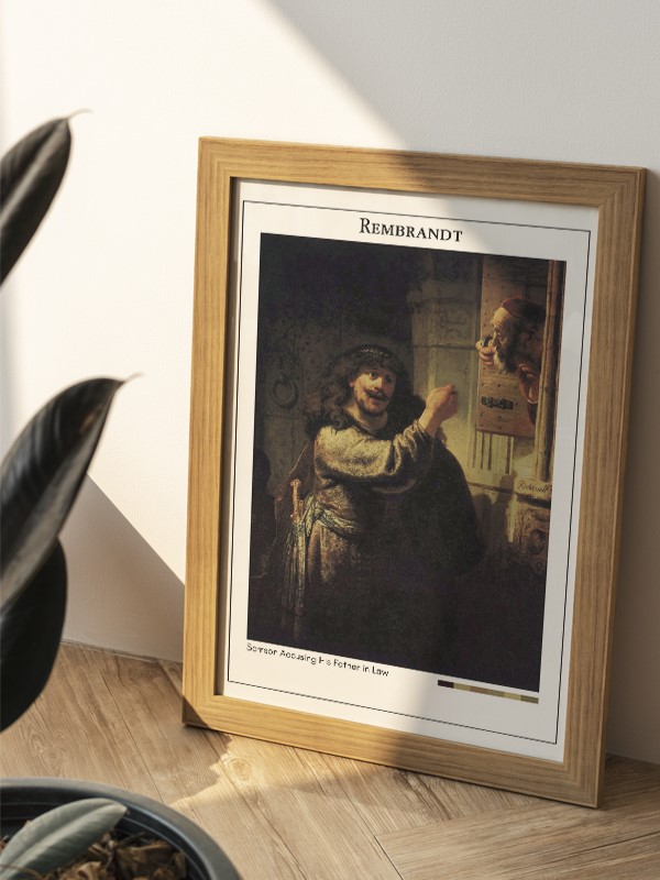 Rembrandt Samson Accusing His Father in Law Poster