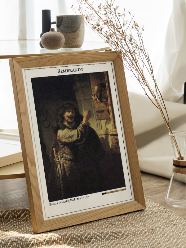 Rembrandt Samson Accusing His Father in Law Poster