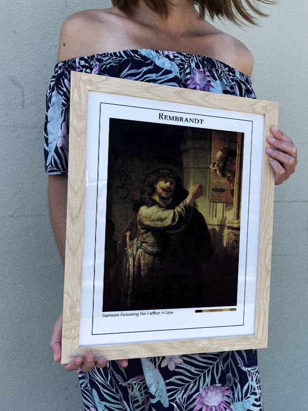 Rembrandt Samson Accusing His Father in Law Poster