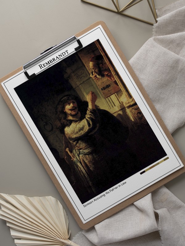 Rembrandt Samson Accusing His Father in Law Poster