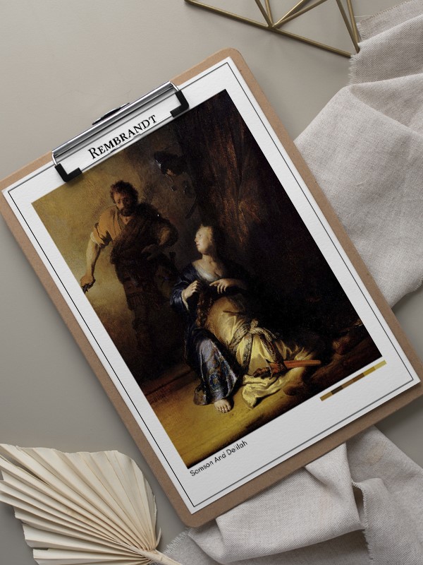 Rembrandt Samson And Delilah Poster