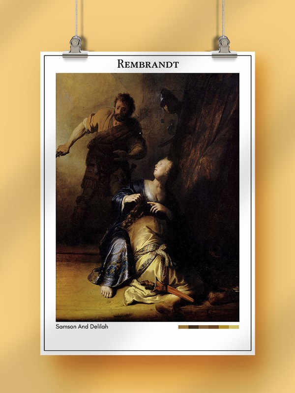 Rembrandt Samson And Delilah Poster