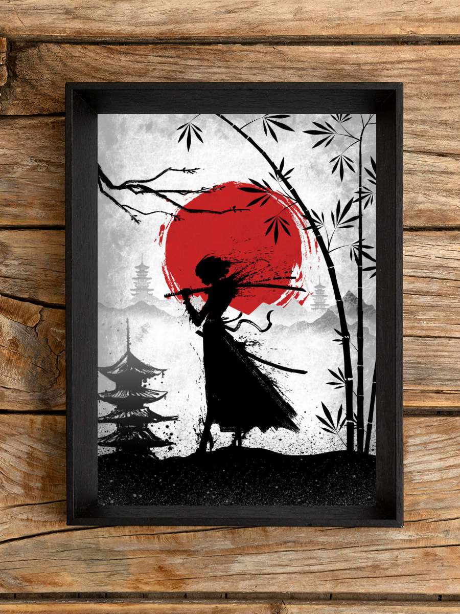 Samurai girl Anime Poster Çerçevesiz Yüksek Kalite Anime Duvar Poster
