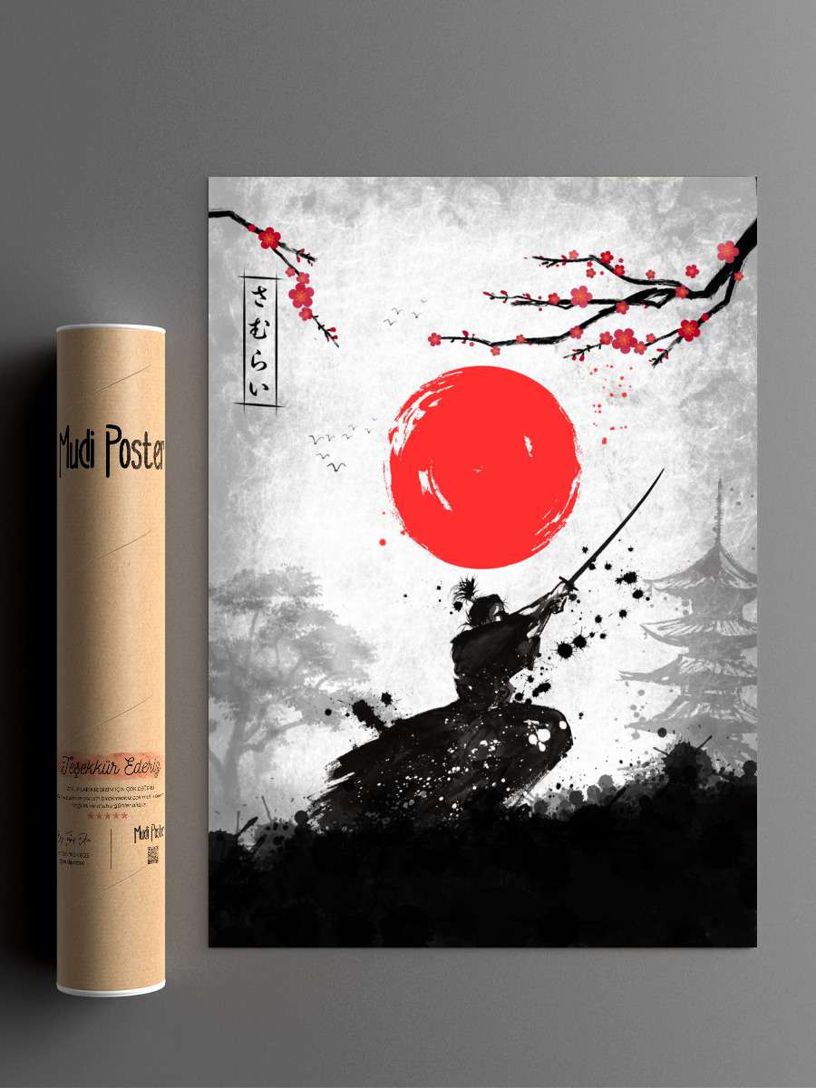 Samurai japan Anime Poster Çerçevesiz Yüksek Kalite Anime Duvar Poster