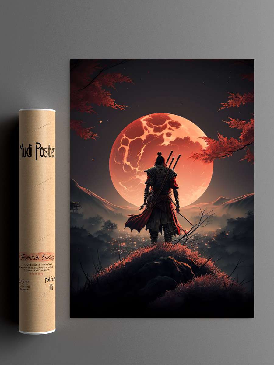 Samurai Anime Poster Çerçevesiz Yüksek Kalite Anime Duvar Poster