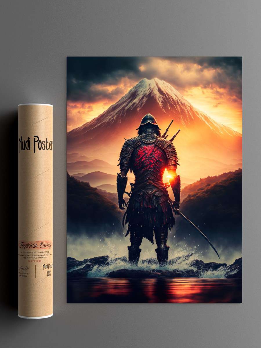 Samurai Warrior Anime Poster Çerçevesiz Yüksek Kalite Anime Duvar Poster