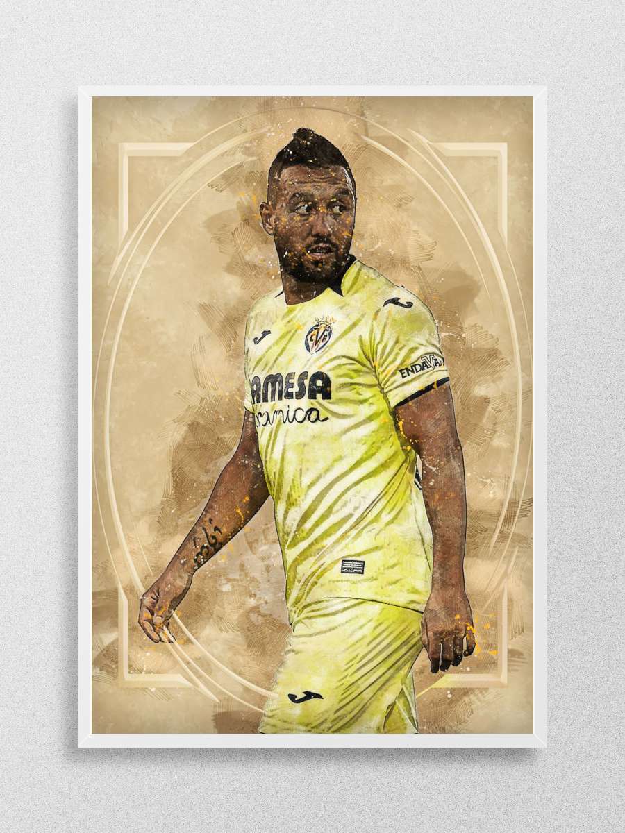 Santi Cazorla Futbol Poster Çerçevesiz Yüksek Kalite Futbolcu Duvar Poster