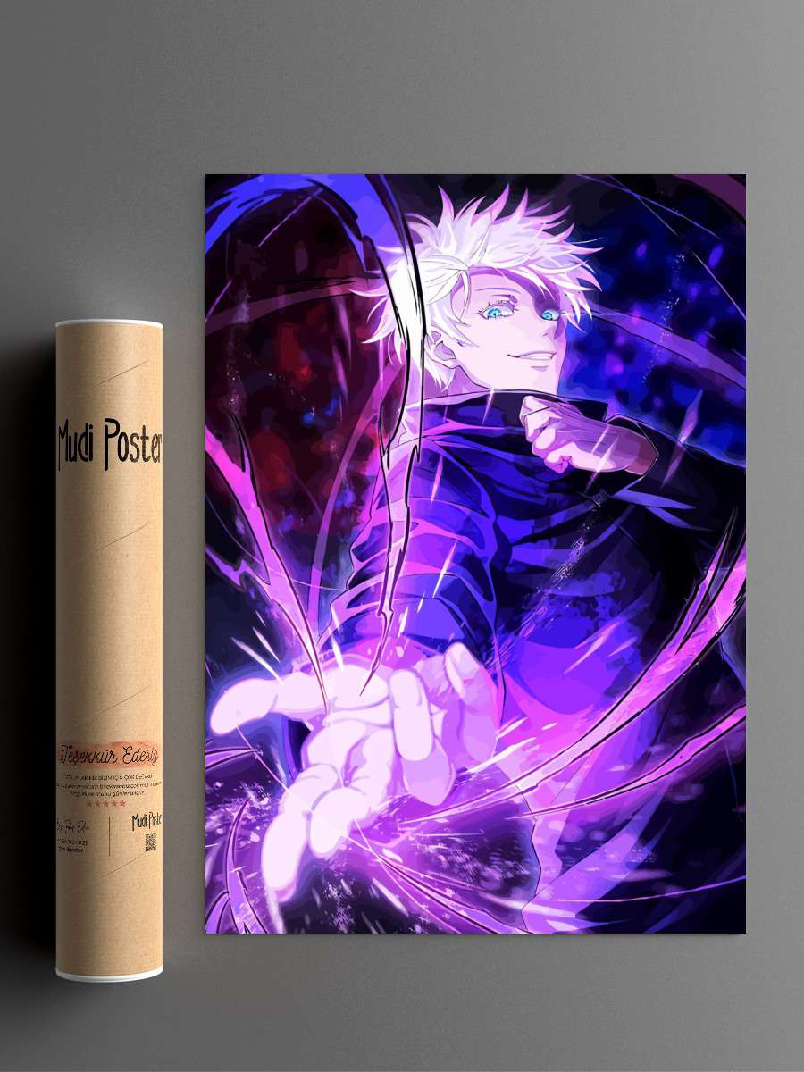 Satoru Gojo Anime Poster Çerçevesiz Yüksek Kalite Anime Duvar Poster
