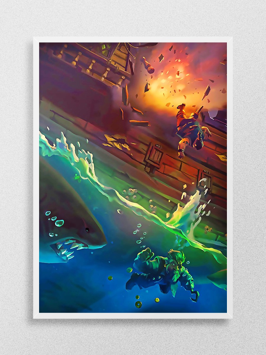 Sea Of Thieves Anime Poster Çerçevesiz Yüksek Kalite Anime Duvar Poster - En İyi Fiyatlarla