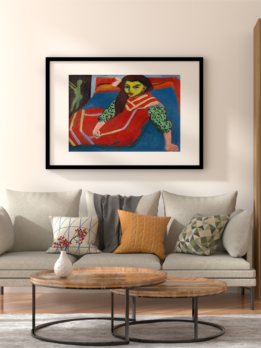 Seated Girl Tablo Sanatsal Ünlü Ressam Poster Çerçevesiz Yüksek Kalite Poster