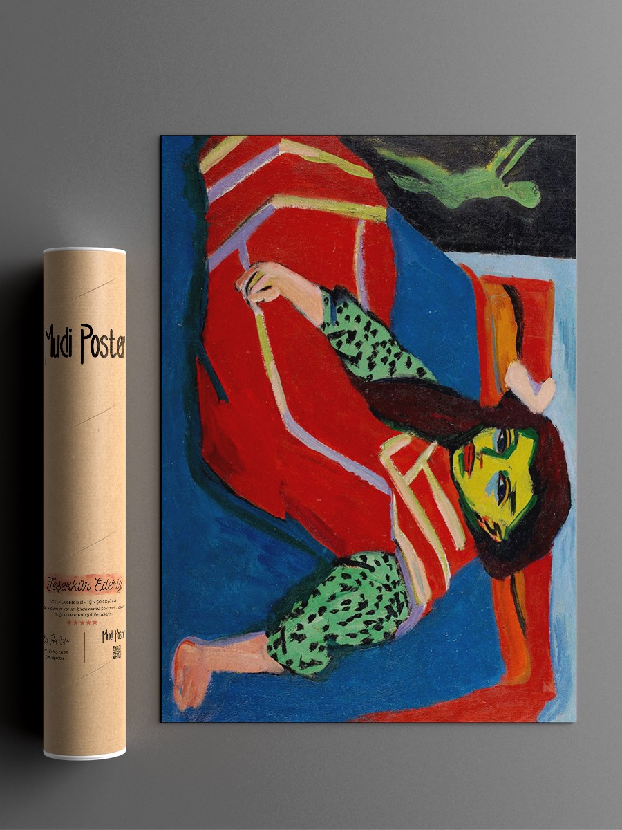 Seated Girl Tablo Sanatsal Ünlü Ressam Poster Çerçevesiz Yüksek Kalite Poster