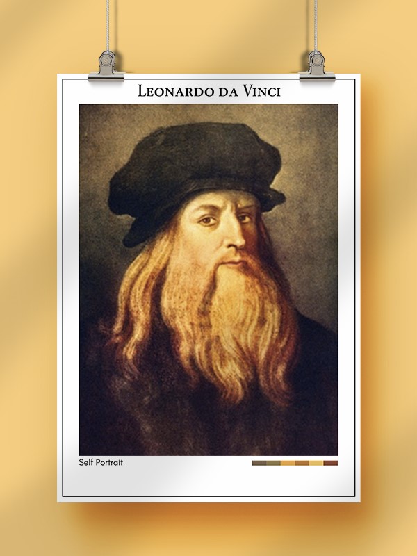 Leonardo da Vinci Self Portrait Poster