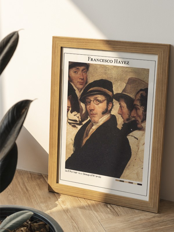 Francesco Hayez Self Portrait in a Group of Friends Poster