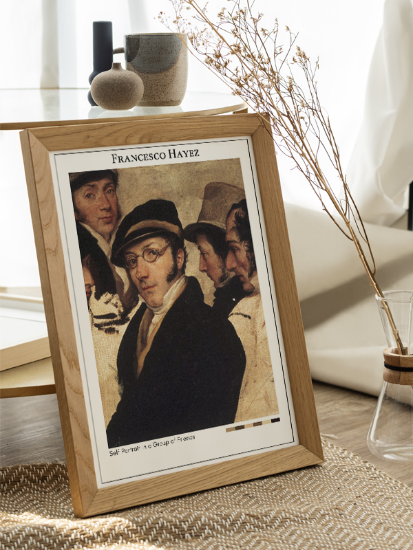 Francesco Hayez Self Portrait in a Group of Friends Poster