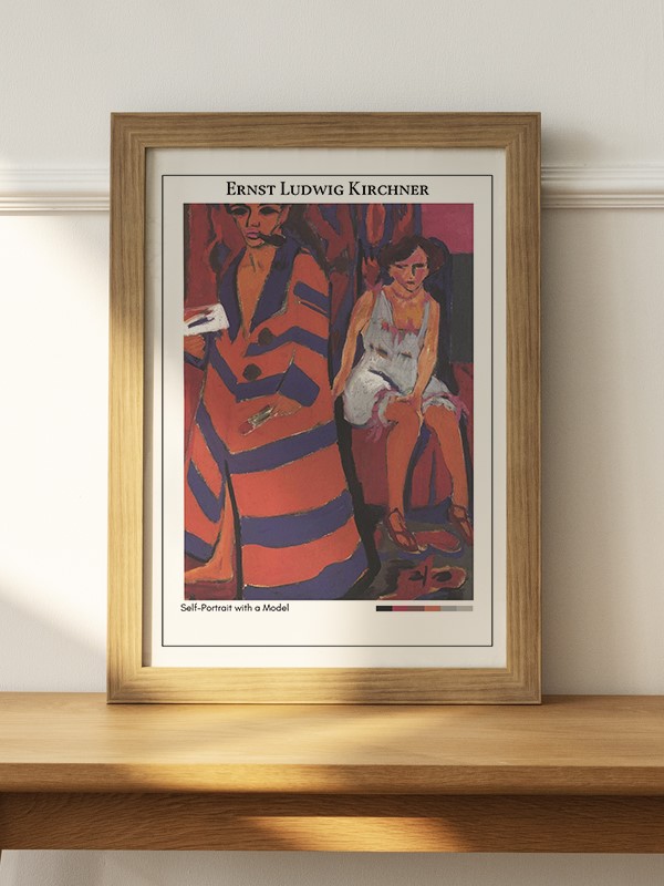 Ernst Ludwig Kirchner Self-Portrait with a Model Poster - En İyi Fiyatlarla