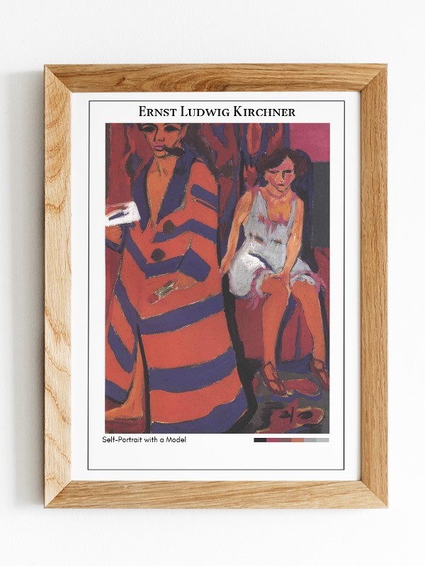 Ernst Ludwig Kirchner Self-Portrait with a Model Poster