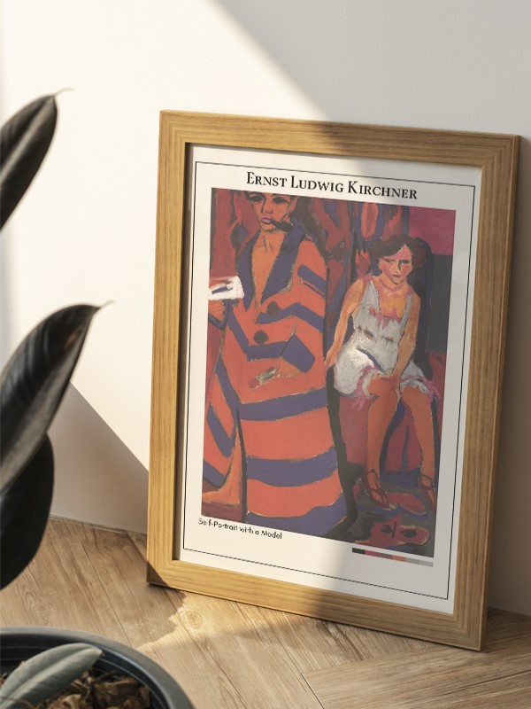 Ernst Ludwig Kirchner Self-Portrait with a Model Poster