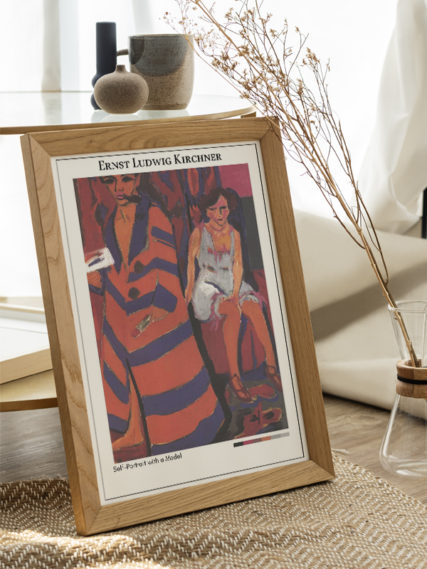 Ernst Ludwig Kirchner Self-Portrait with a Model Poster