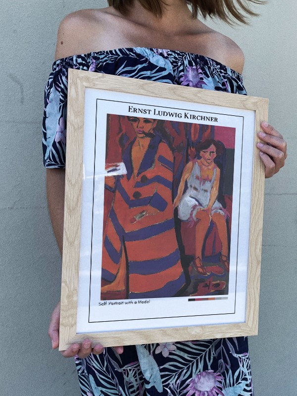 Ernst Ludwig Kirchner Self-Portrait with a Model Poster