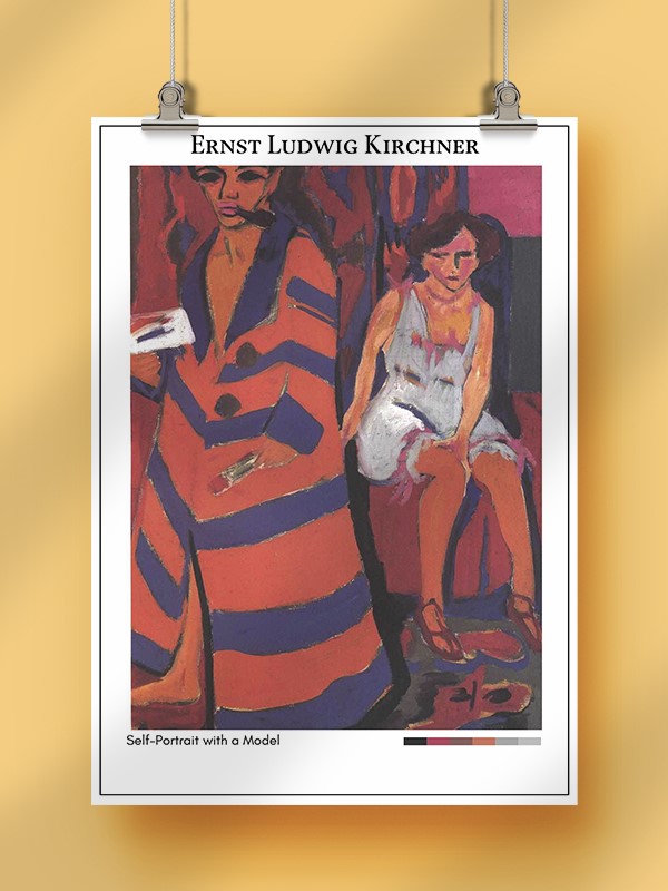 Ernst Ludwig Kirchner Self-Portrait with a Model Poster
