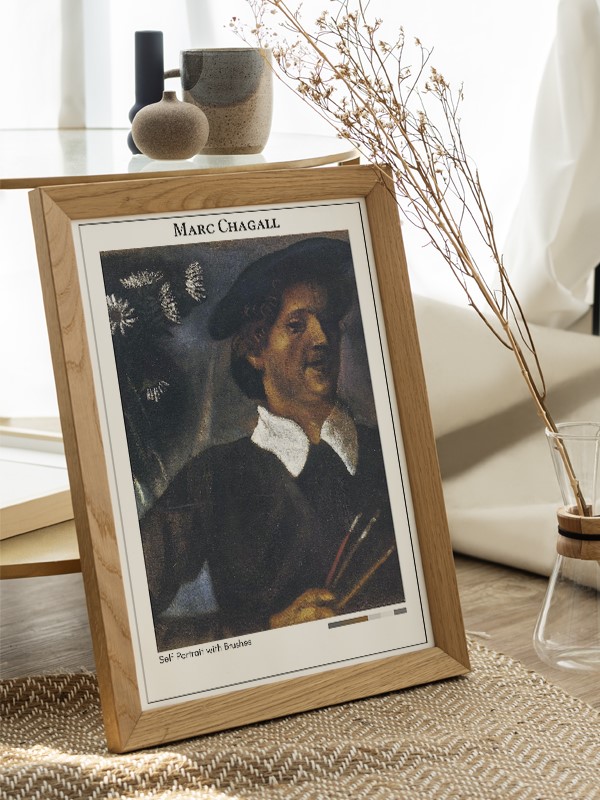 Marc Chagall Self Portrait with Brushes Poster