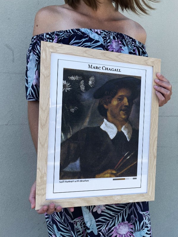 Marc Chagall Self Portrait with Brushes Poster