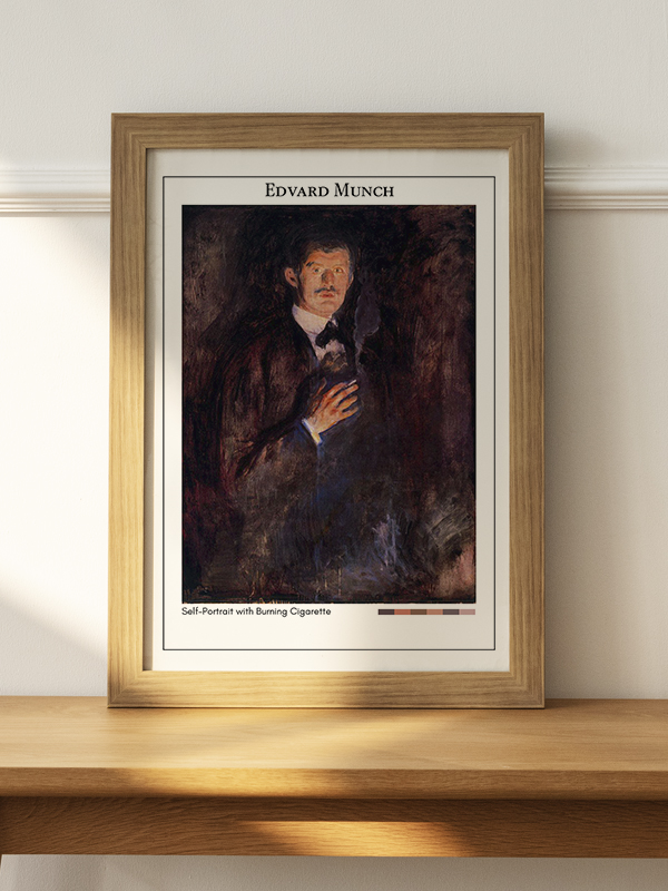 Edvard Munch Self-Portrait with Burning Cigarette Poster - En İyi Fiyatlarla