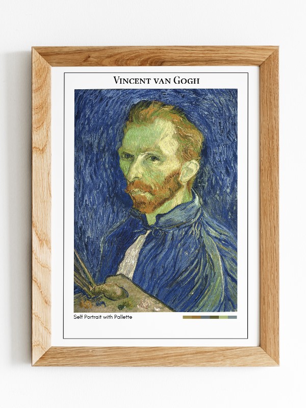 Vincent van Gogh Self Portrait with Pallette Poster