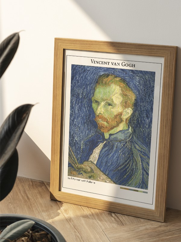 Vincent van Gogh Self Portrait with Pallette Poster