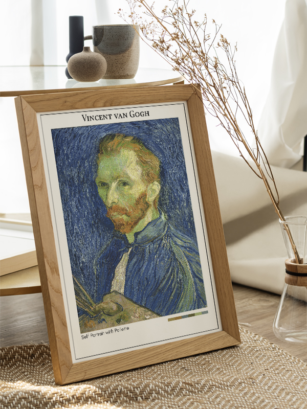 Vincent van Gogh Self Portrait with Pallette Poster