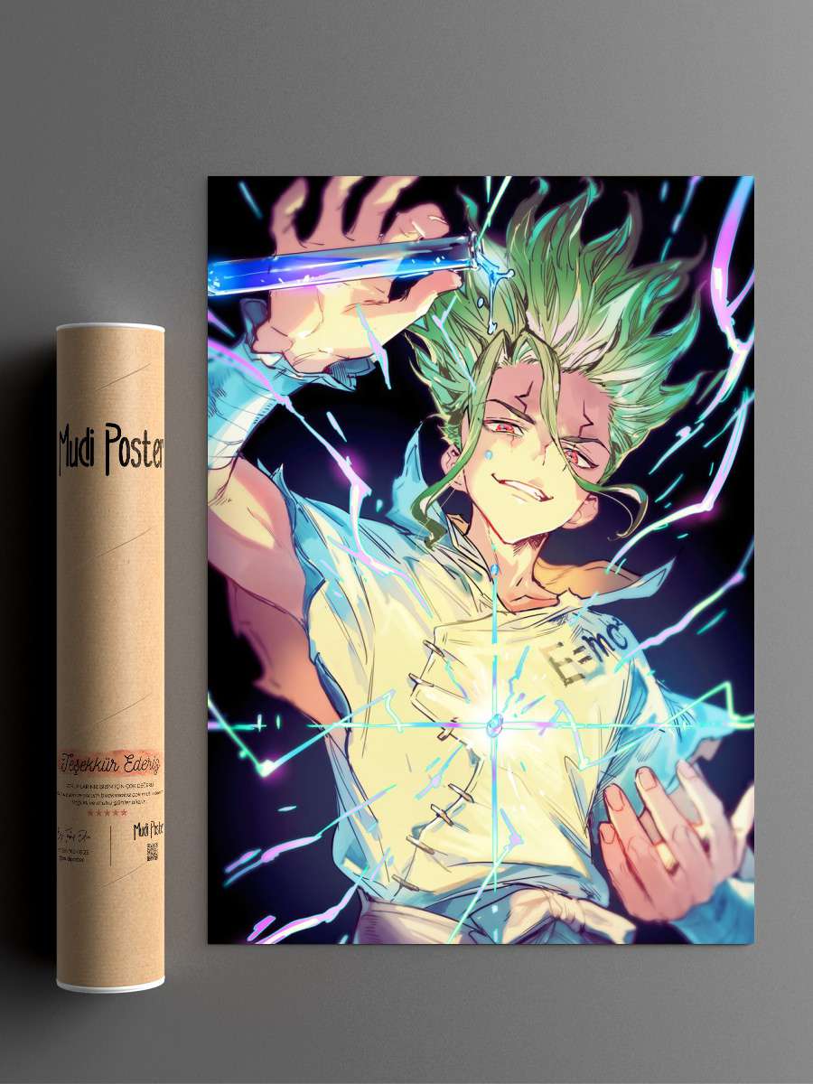 senku ishigami Anime Poster Çerçevesiz Yüksek Kalite Anime Duvar Poster