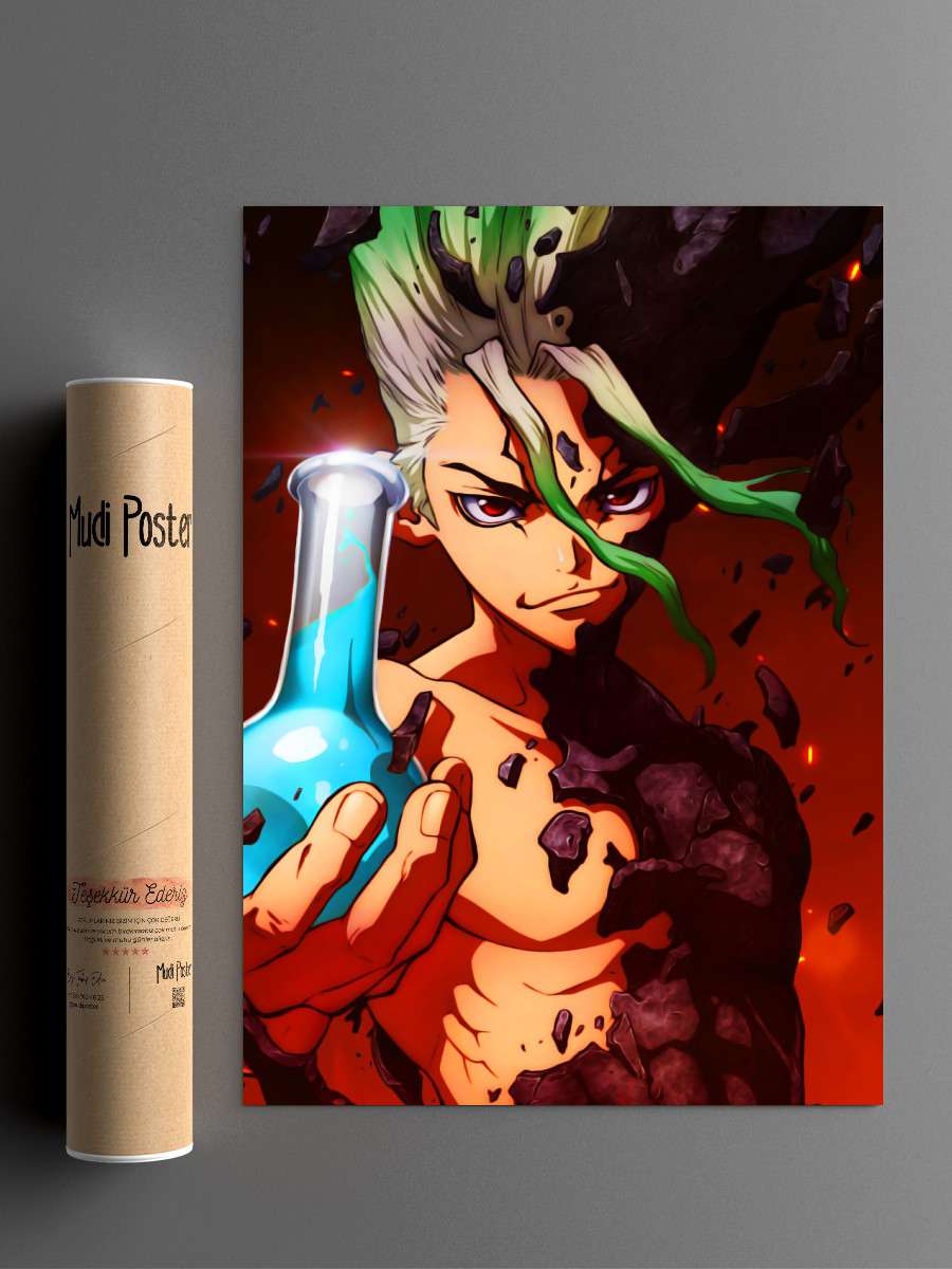 Senku Anime Poster Çerçevesiz Yüksek Kalite Anime Duvar Poster