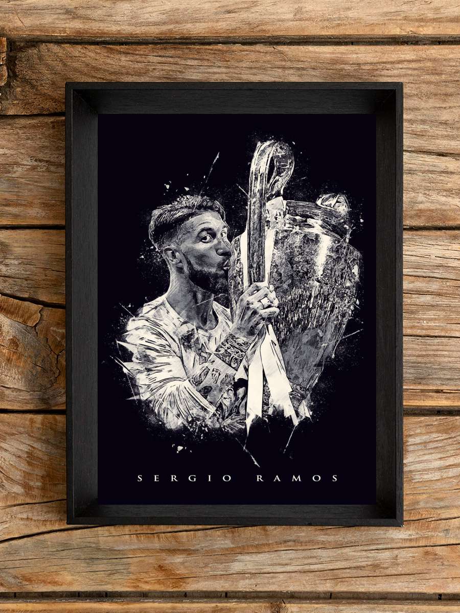 Sergio Ramos Futbol Poster Çerçevesiz Yüksek Kalite Futbolcu Duvar Poster