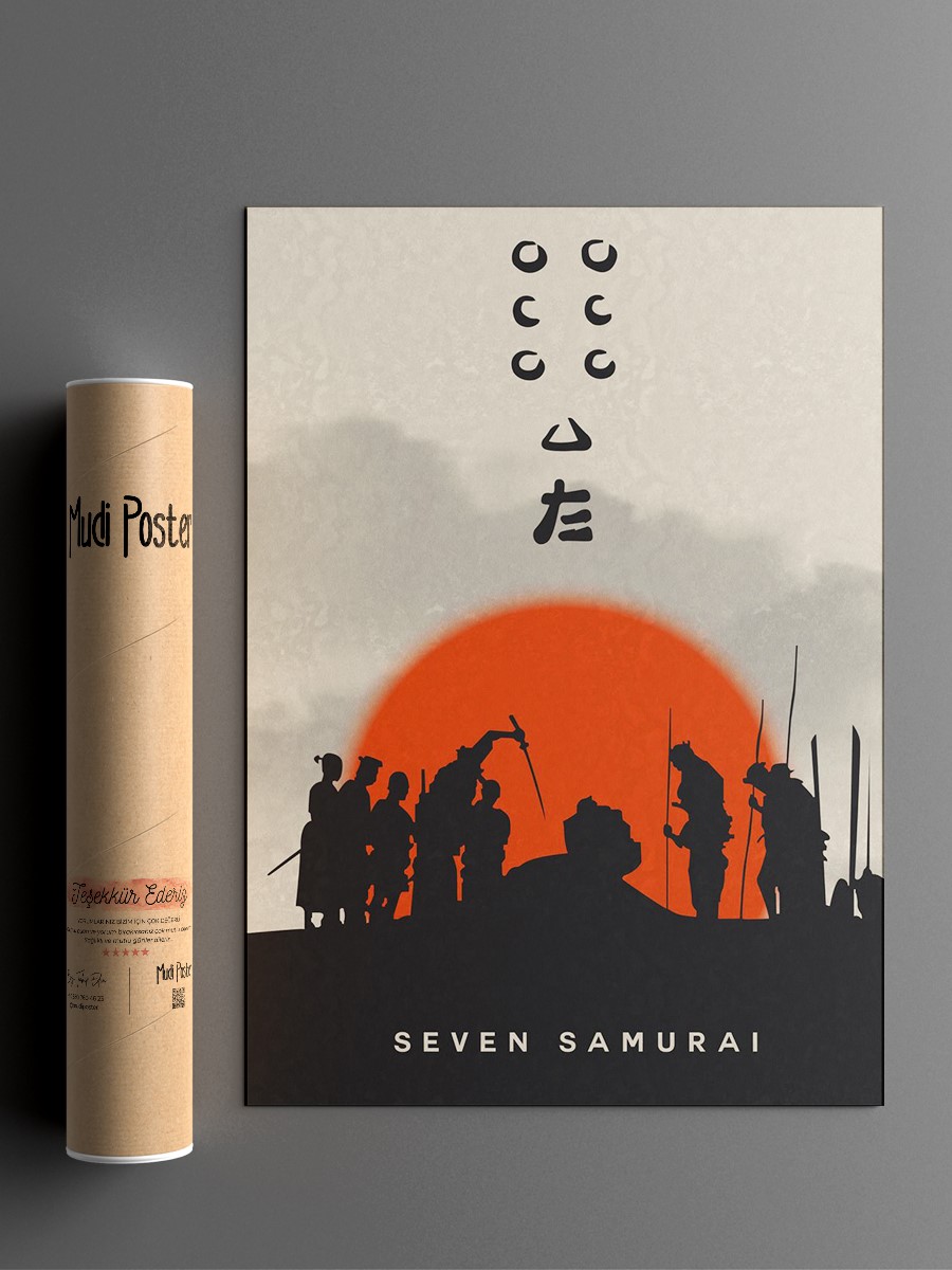 Seven Samurai Poster, Çerçevesiz Tv Film Poster