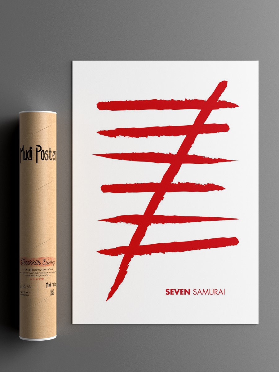 Seven Samurai Poster, Çerçevesiz Tv Film Poster