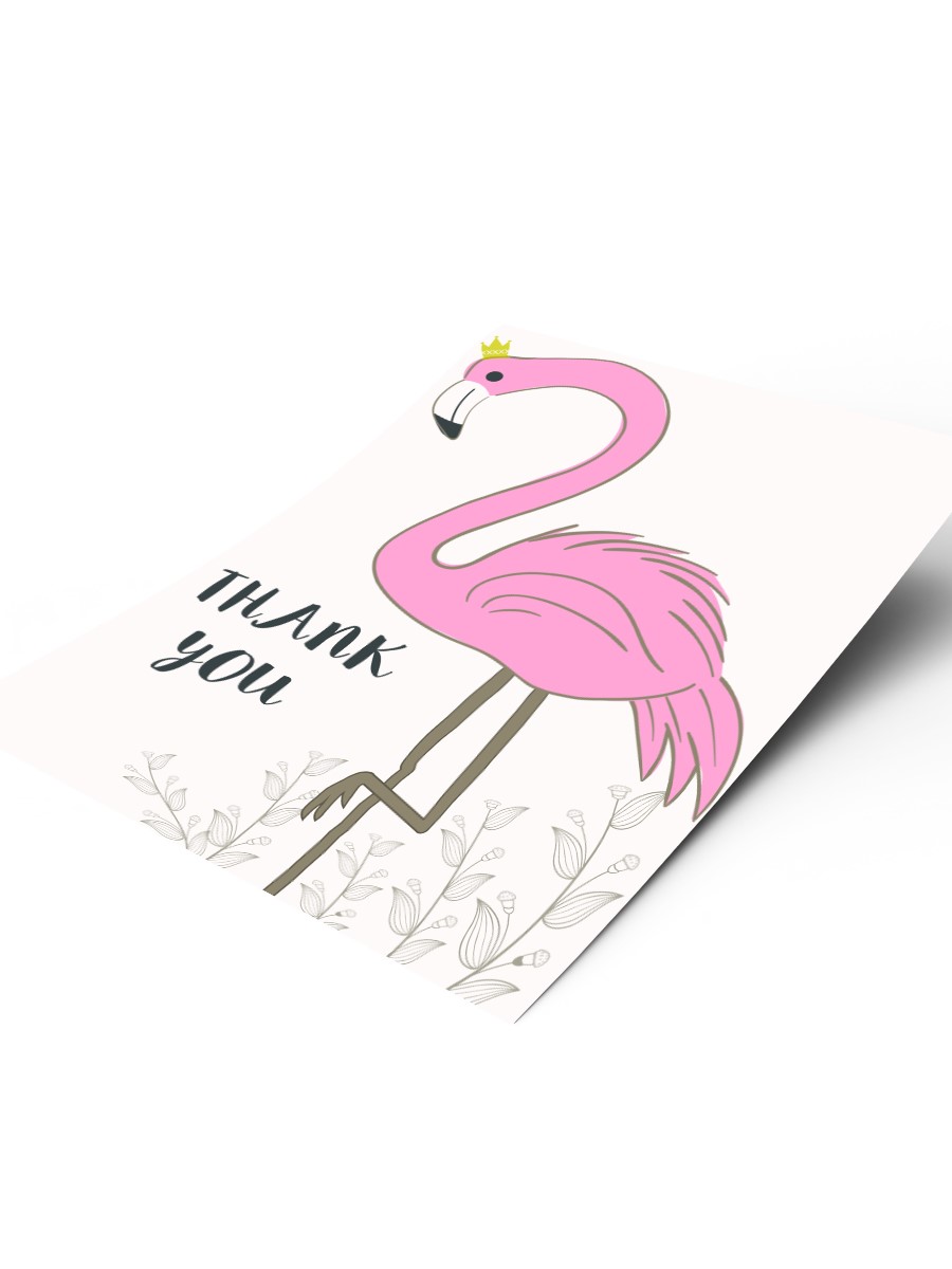 Sevimli Flamingo Çocuk Odası Duvar Poster, Bebek Odası, Dekoratif Poster Çerçevesiz