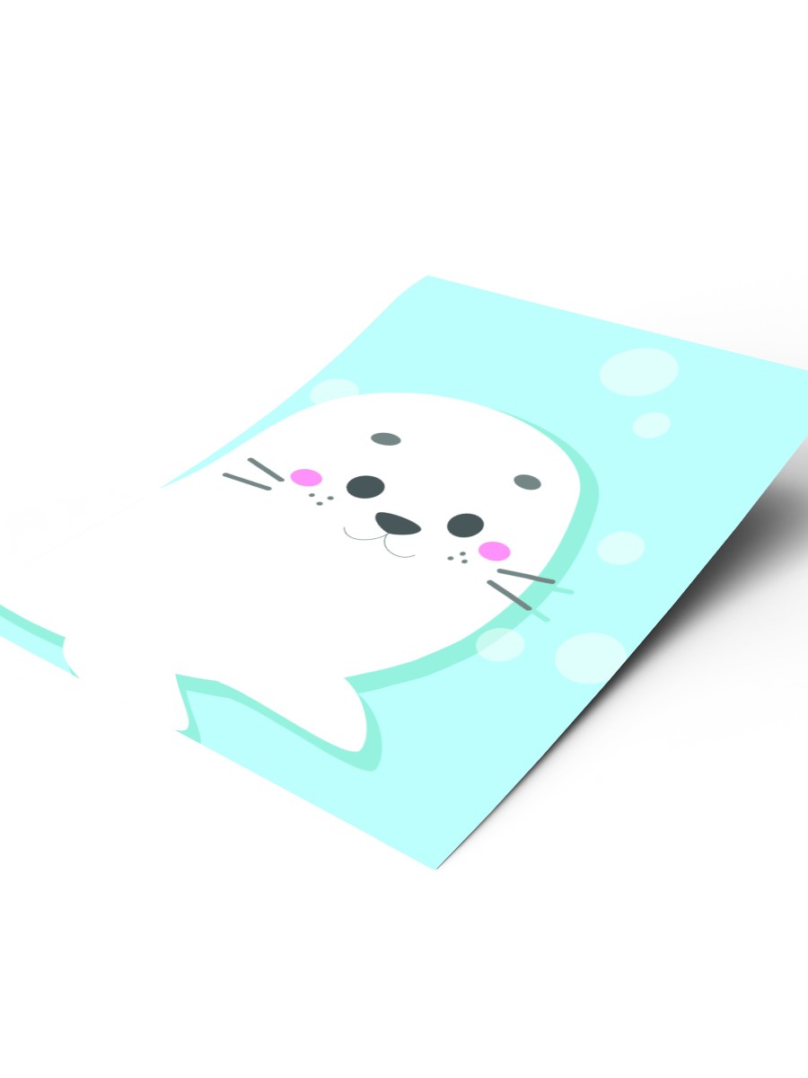 Sevimli Hayvan Çocuk Odası Duvar Poster, Bebek Odası, Dekoratif Poster Çerçevesiz