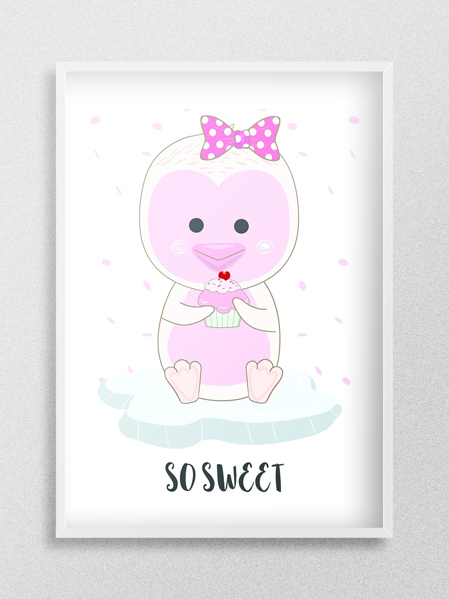 Sevimli Hayvanlar Çocuk Odası Duvar Poster, Bebek Odası, Dekoratif Poster Çerçevesiz - En İyi Fiyatlarla