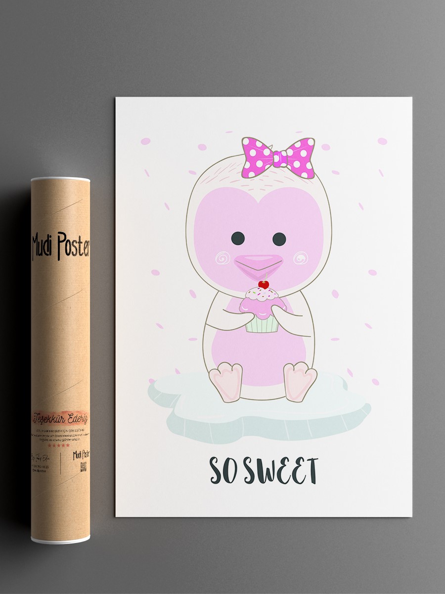 Sevimli Hayvanlar Çocuk Odası Duvar Poster, Bebek Odası, Dekoratif Poster Çerçevesiz