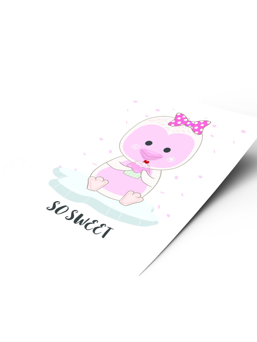 Sevimli Hayvanlar Çocuk Odası Duvar Poster, Bebek Odası, Dekoratif Poster Çerçevesiz