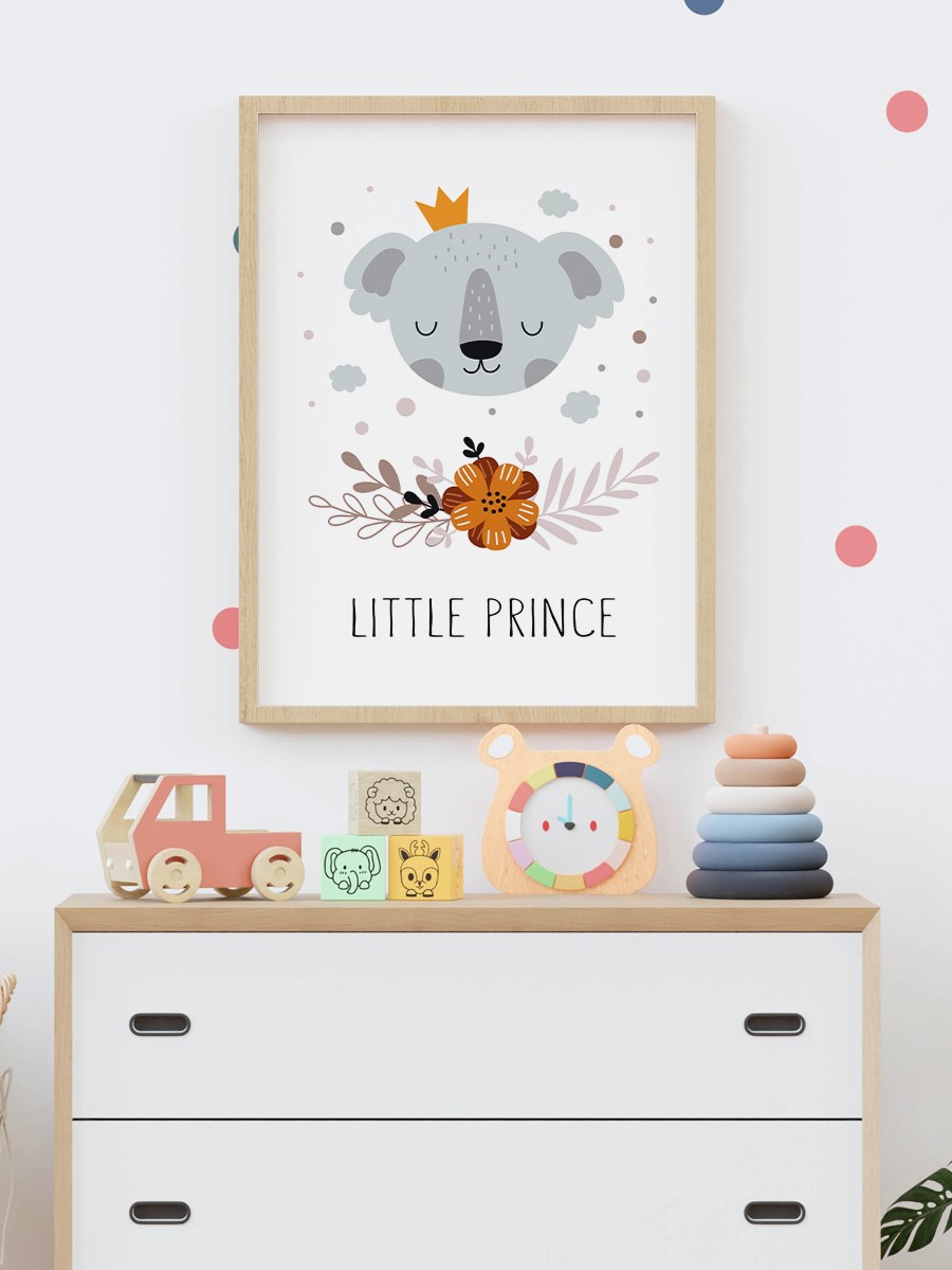 Sevimli Hayvanlar Çocuk Odası Duvar Poster, Bebek Odası, Dekoratif Poster Çerçevesiz