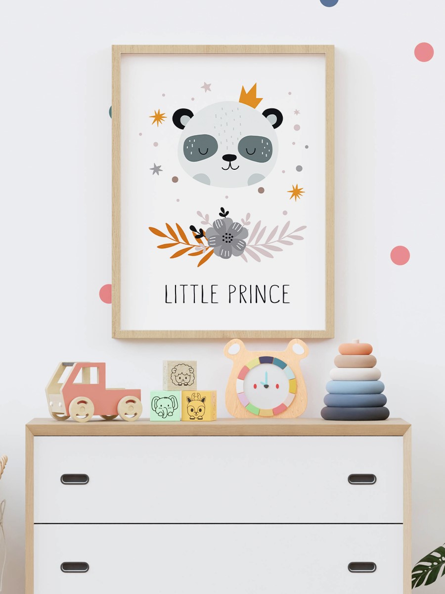 Sevimli Hayvanlar Çocuk Odası Duvar Poster, Bebek Odası, Dekoratif Poster Çerçevesiz